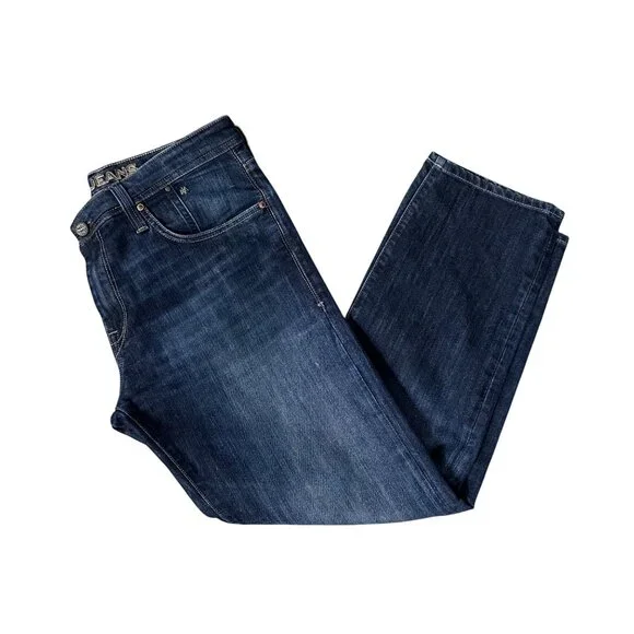 Mavi Mens Zach Straight Leg Jeans 34x30 Blue Denim Made In Turkey Cotton Blend - Picture 1 of 9